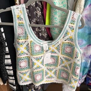 Crochet Knit Top